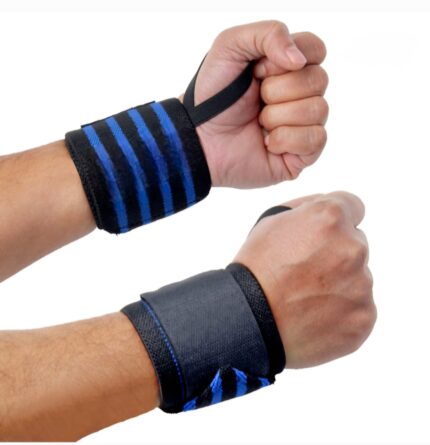 Wrist Wraps with Thumb Support Adjustable Weightlifting - Blue