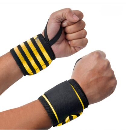 Wrist Wraps with Thumb Support Adjustable Weightlifting - Yellow